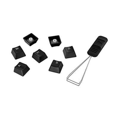 Abbildung von HyperX PBT Tastenkappen, vollständiges Tasten Set, Doppelschuss Material, UK Layout, 105, Schwarz
