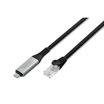 Abbildung von Assmann DIGITUS USB C 3.2 Gen1 RJ45 Ethernet Kabel, 1Gbit/s, 2m