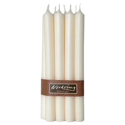 Abbildung von Nordring 8 Stabkerzen Rustik creme 2,2 x 25 cm hoch durchgefärbt RAL zertifiziert