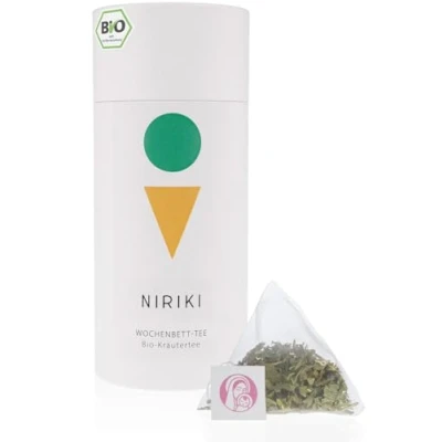 Abbildung von BIO Wochenbett Tee Wellness nach der Geburt NIRIKI Kräutertee mit Hirtentäschel, Melisse &amp; Frauenmantel, 30 Pyramidenbeutel