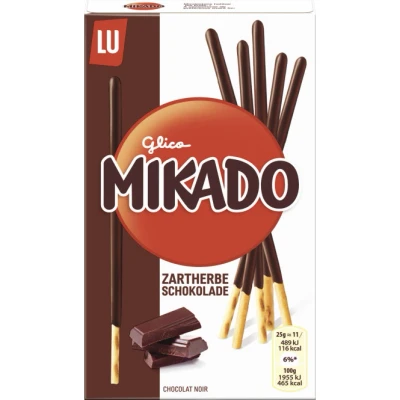 Abbildung von 2er Pack Mikado Zartherbe Schokolade 2 x 75 g Keksstäbchen Kekse Keksgebäck