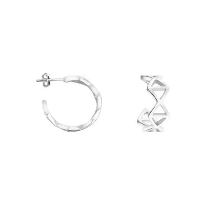 Abbildung von Sofia Milani GRID Ohrringe, Damen, Größe: One Size, Silver coloured