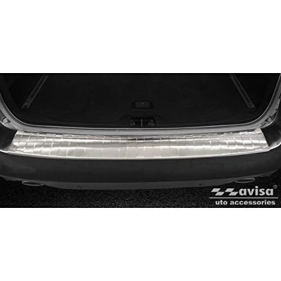 Abbildung von Avisa Edelstahl Heckstoßstangenschutz kompatibel mit Volvo V70 Facelift 2013 2016 &#039;Ribs&#039;
