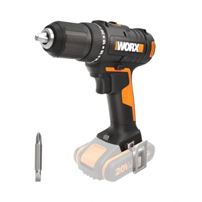 Abbildung von Worx Akku Bohrschrauber &quot;WX108.9&quot;, zum Bohren &amp; Schrauben, 20+1 Drehmoment, ohne Ladegerät