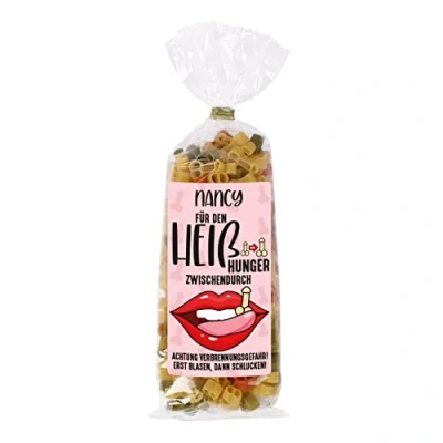 Abbildung von Lustapotheke® Scherzartikel Penis Nudeln 250g für den kleinen Heißhunger mit Wunschname / Geschenkidee Junggesellinnenabschied
