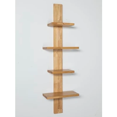 Abbildung von Terra Home Wandregal Esta, mit 4 Ablagen, Wandboard 122x33x15,5 cm, Braun Natur 1 tlg., Regalbrettern