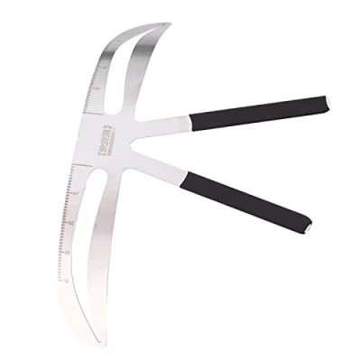 Abbildung von Augenbrauenvorlage, Drei Punkte Positionierung Augenbrauen Lineal, Praktische DIY Augenbrauenform Schablone mit Maßstab Auge Braue Messung Werkzeug Semi permanent Make up Zubehör(7#)