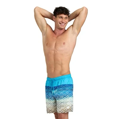 Abbildung von ARENA Herren Beach Boxer Placed Swim Trunks, Sand&amp;sea Turquoise, S EU