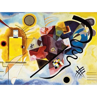 Abbildung von 1art1 Wassily Kandinsky Poster Gelb Rot Blau, 1925 Bilder Leinwand Bild Auf Keilrahmen XXL Wandbild Kunstdruck Als Leinwandbild 80x60 cm