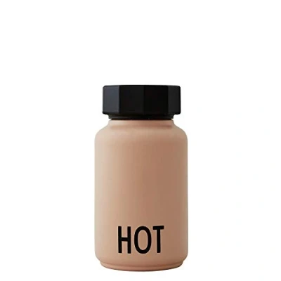 Abbildung von Design Letters Thermo/Isolierflasche, HOT &amp; COOL, Klein (Soft camel) BPA frei doppelwandiges Vakuum, Edelstahl, Nordisches Design, Ideal für unterwegs, 330 ml, Auslaufsicher, leicht, 204 g.