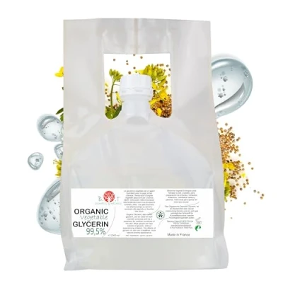 Abbildung von Pflanzliches Glycerin Flüssiges zur Seifenherstellung, Gesichts und Körperfeuchtigkeitsspender, Reines 100% Natürliche Kosmetik Basis 2000 g 2 kg