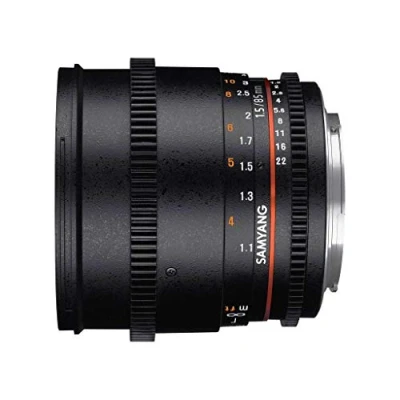 Abbildung von SAMYANG 7817 85/1,5 Objektiv Video DSLR II Sony E manueller Fokus Videoobjektiv 0,8 Zahnkranz Gear, Porträtobjektiv schwarz