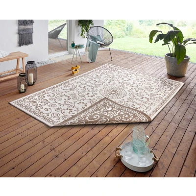 Abbildung von NORTHRUGS Teppich &quot;LEYTE Wendeteppich&quot;, rechteckig, In &amp; Outdoor, Teppich, Vintage, Wetterfest, Balkon, Garten, Wohnzimmer