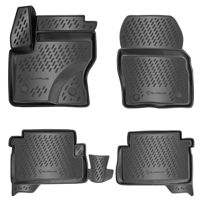 Abbildung von ELMASLINE Auto Fußmatten Gummi (4 St), für FORD KUGA 2 (2012 2019) II. Generation 3D Gummimatten mit extra hohem Rand mehr Schutz Passend Baujahre:, 2012 2019