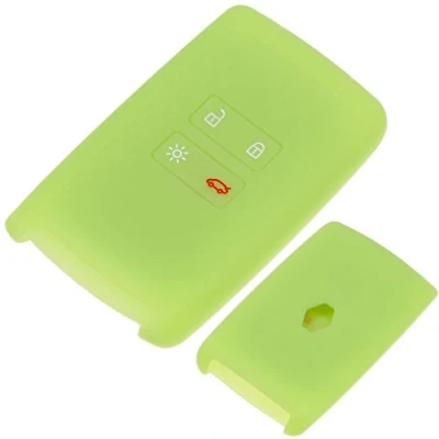 Abbildung von Soft Case Schutz Hülle Auto Schlüssel Fluoreszierend Grün (leuchtet im Dunkeln!) für Renault Megane Kadjar Clio Captur