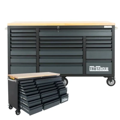 Abbildung von TRUTZHOLM Werkstattwagen Mobile Werkbank Deluxe XXL 20 Schubladen Werkzeugwagen leer (Anthrazit)