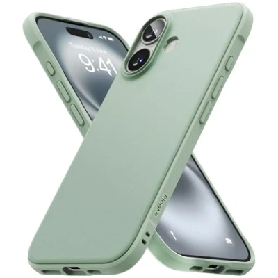 Abbildung von Ringke Onyx Case Kompatibel mit iPhone 16 Plus Hülle, [Fester Griff] rutschfest Schlankes Slim Fit Einzigartige Textur TPU Robuste Stoßfeste Anti Kratzer Handyhülle Mint