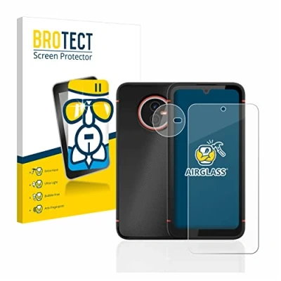 Abbildung von BROTECT Schutzglas für Gigaset GX4 / Pro (Display+Kamera) Schutzfolie Panzer Folie Glas [Extrem Kratzfest 9H, Anti Fingerprint,