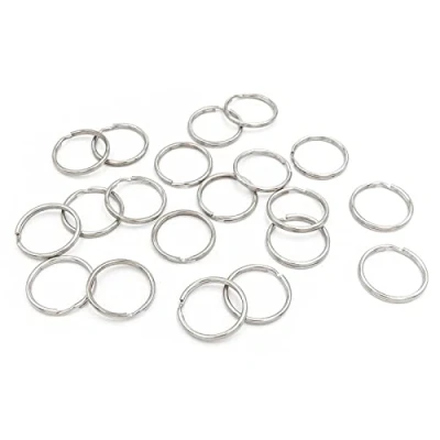 Abbildung von Vintageparts Schlüsselringe in Platinfarben 24mm 20 Stück zum Schmuck selber basteln