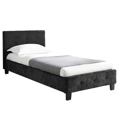 Abbildung von CARO Möbel Polsterbett GIAVENO, Einzelbett Bettgestell Designbett 90x200 cm Lattenrost