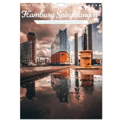 Abbildung von Hamburg Spiegelungen 2025 (Wandkalender DIN A4 hoch), CALVENDO Monatskalender