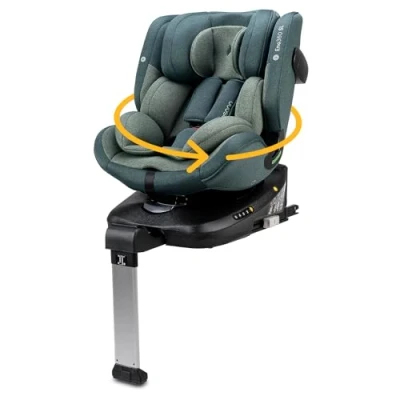 Abbildung von Osann Eno360 SL i Size, 360 Grad drehbarer Kindersitz mit Isofix + Standfuß, von 40 150 cm Reboarder, Baby Autositz Universe Green
