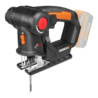 Abbildung von Worx Akku Stichsäge &quot;WX550.9 Axis&quot;, Profi 2 in 1 Pendelhub Stich &amp; Säbelsäge, ohne Ladegerät
