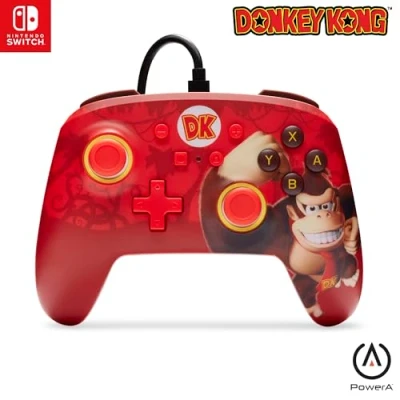Abbildung von PowerA Verbesserter kabelgebundener Controller für Nintendo Switch Donkey Kong Flex, Gamepad, Game Controller, offiziell lizenziert