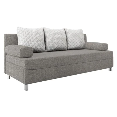 Abbildung von Mirjan24 Schlafsofa Dover, Sofa mit Bettkasten und Schlaffunktion, Bettsofa, Farbauswahl, Schlafcouch Chromfüße, Couch, Couchgarnitur (Schlafsofa ohne Polsterhocker, Lux 05 + Evo 32)