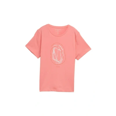 Abbildung von TOM Tailor Basic CREW NECK Tshirt print, Damen, Größe: Small, Rosewood pink