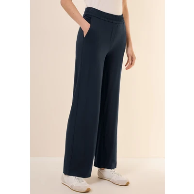 Abbildung von Cecil WIDE LEG Jogginghose, Damen, Größe: Lx30, Blau
