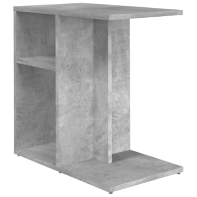 Abbildung von vidaXL Beistelltisch mit Stauraum Couchtisch Wohnzimmertisch Sofatisch Kaffeetisch Teetisch Tisch Wohnzimmer Betongrau 50x30x50cm Holzwerkstoff