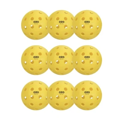 Abbildung von OZO Pickleball 9er Set Outdoor Bälle 40 Löcher, Spritzgussform, Yellow