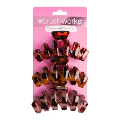 Abbildung von Brushworks Tortoiseshell Claw Clips 3 Pack