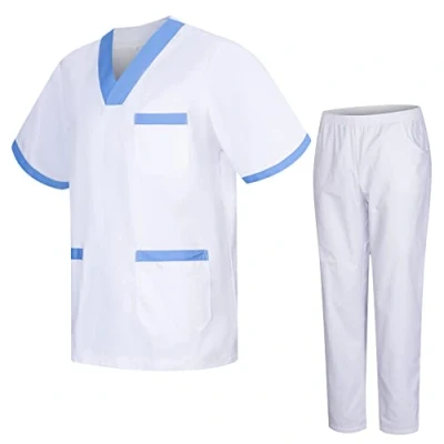 Abbildung von MISEMIYA Unisex Schrubb Set Medizinische Uniform mit Oberteil und Hose 817 8312 BLANCO Small, Banco 8171 2
