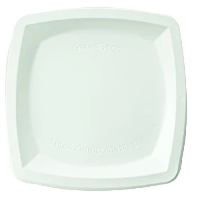 Abbildung von 20 x NatureStar Einweg Teller Zuckerrohrfaser quadratisch 20x20cm VE=5