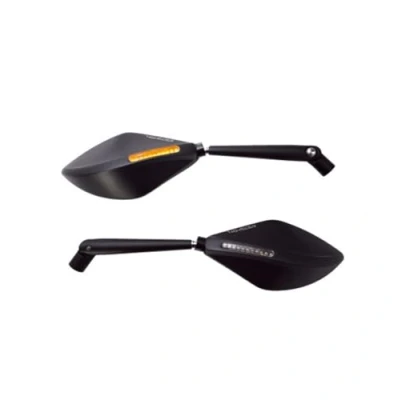 Abbildung von Highsider Verkleidungsspiegel TOREZZO mit LED Blinker schwarz eloxiert, Mittel