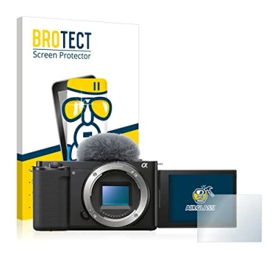 Abbildung von BROTECT Schutzglas für Sony Alpha ZV E10 Schutzfolie Panzer Folie Glas [Extrem Kratzfest 9H, Anti Fingerprint, Ultra Transparent]