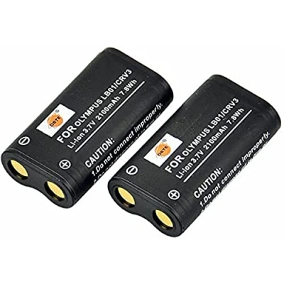 Abbildung von DSTE 2 Pack Ersatz Batterie Akku for Olympus CR V3 C3000 C3040 40Z C 2100UZ 211 211Z 3000 3030 3030Z 3040 3040Z 4000 5050 5050Z 700 700UZ 720 740 740UZ 750 750UZ 730 4040 4040Z 3020 3020Z D390 D510 Kamera