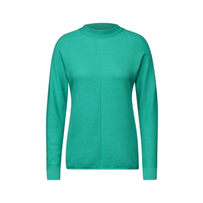 Abbildung von Cecil Strukturmix Dolman Strickpullover, Damen, Größe: XS, Grün