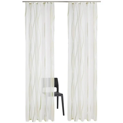Abbildung von my home Gardine &quot;Dimona&quot;, (2 St.), 2er Set, Bestseller, Polyester, Wellen