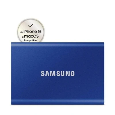 Abbildung von Samsung Portable SSD T7, 500GB, Blau