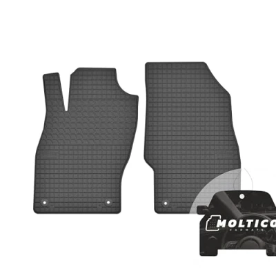 Abbildung von moto MOLTICO Vorne Gummi Automatten Gummimatten Passgenau Allwetter Fussmatten Auto passend für Opel Corsa D (2006 2014)