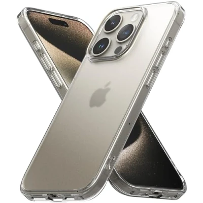 Abbildung von Ringke Fusion Case Kompatibel mit iPhone 15 Pro Hülle, Anti Fingerabdruck Mattierte Durchscheinende Rückseite Handyhülle für 6,1&quot; Matte Clear