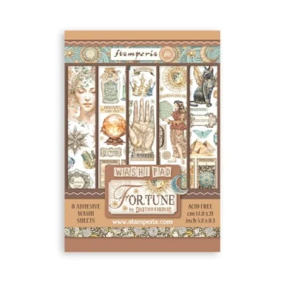 Abbildung von Stamperia Sticker Washi Pad Fortune, (8 tlg), 8 Blatt, A5