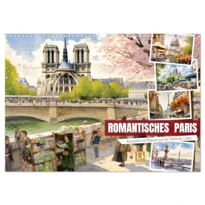 Abbildung von Romantisches Paris (Wandkalender 2025 DIN A3 quer), CALVENDO Monatskalender