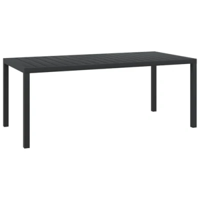 Abbildung von vidaXL Garten Esstisch Witterungsbeständig Gartentisch Gartenmöbel Tisch Balkontisch Terrassentisch WPC Aluminium 185x90x74cm Schwarz