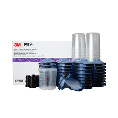 Abbildung von 3M 26301 PPS 2.0 Spritzpistole, Becher, Deckel und Liner Kit, 125 Mikron Filter, Standard, 623 ml