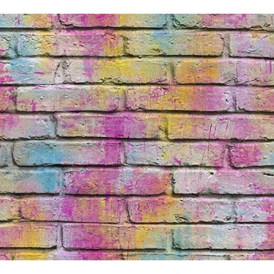 Abbildung von living walls Vliestapete &quot;Boys &amp; Girls&quot;, Steinoptik, Struktur Tapete Stein Bunt Gelb Lila