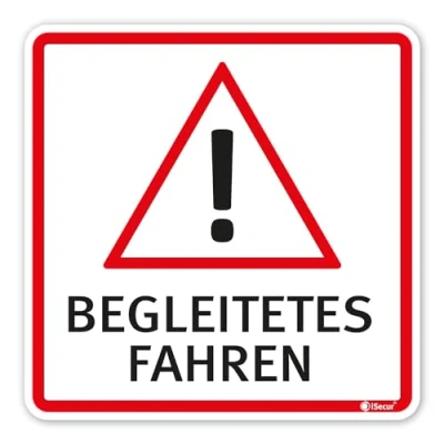 Abbildung von Auto Magnet Schild Begleitetes Fahren I 10 x cm Achtung Vorsicht Fahr Anfänger für Kfz wetterfest, magnetisch kfz_351